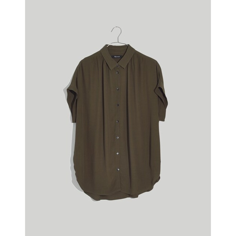 Madewell Central Drapey Shirt in Kale Size M
