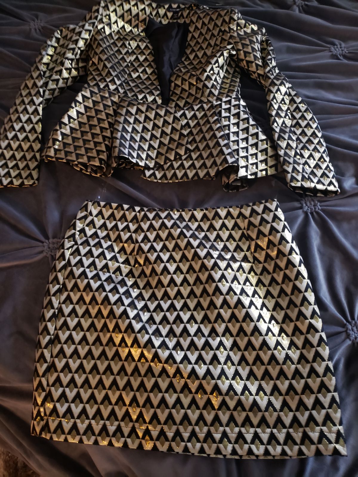 Fashion nova suit skirt and jacket new w