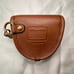 Coach Turnlock Key Pouch/Fob Bag Charm in Brass/Saddle Glovetanned Leather NWT