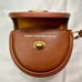 Coach Turnlock Key Pouch/Fob Bag Charm in Brass/Saddle Glovetanned Leather NWT