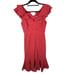 Antonio Melani Cotton Eyelet Midi Dress Button Front Sleeveless Coral Sz 4