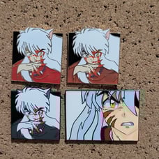 Inu Yasha Panel Enamel Pin Set by fatcatpins + kaffkinpins