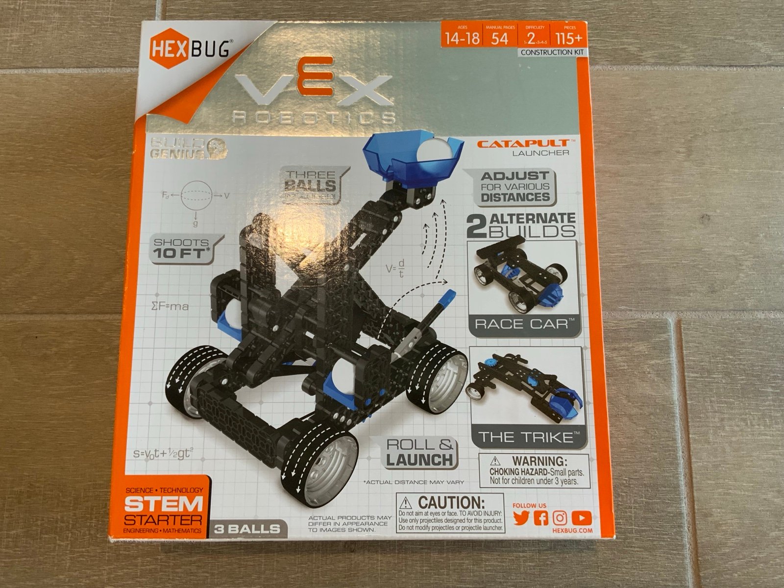 NEW VEX ROBOTICS CATAPULT By HEXBUG 115+ pc construction kit Shoots 10 ft