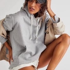 We The Free Sky Zuma Hoodie Size xs Heather great super Oversized Boho Athleisure