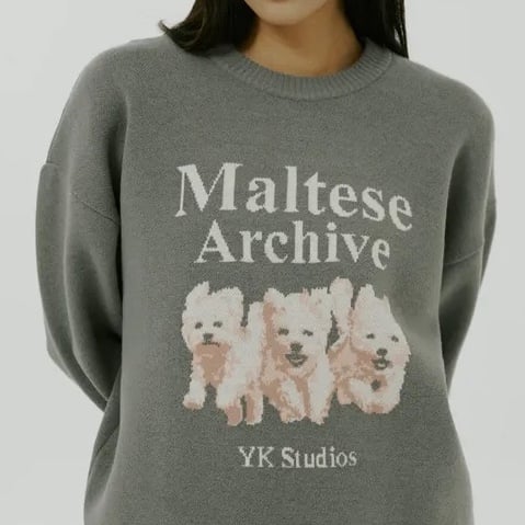 Maltese Archive Dog Sweater