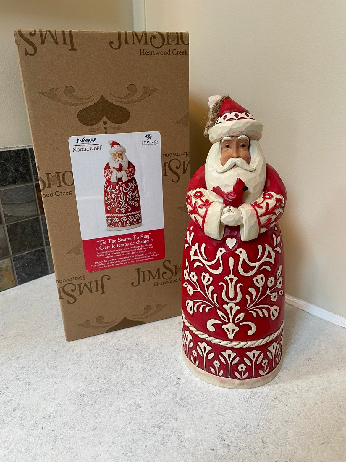 Enesco Jim Shore Heartwood Creek Lapland Santa with Satchel Christmas Ornament 6009458 Enesco Jim Shore Heartwood Creek Lapland Santa with Satchel Christmas Ornament 6009458