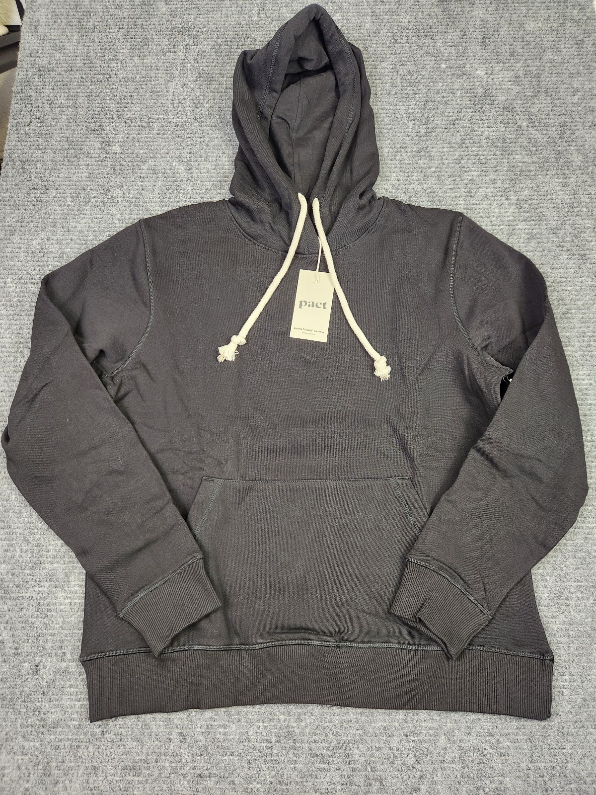 Pact Unisex Black One For All Hoodie Sweatshirt Organic Cotton NWT Size M