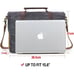 New 15.6 In Unisex Vintage Leather & Waxed Canvas Briefcase Satchel Laptop Bag