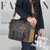 New 15.6 In Unisex Vintage Leather & Waxed Canvas Briefcase Satchel Laptop Bag