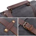 New 15.6 In Unisex Vintage Leather & Waxed Canvas Briefcase Satchel Laptop Bag