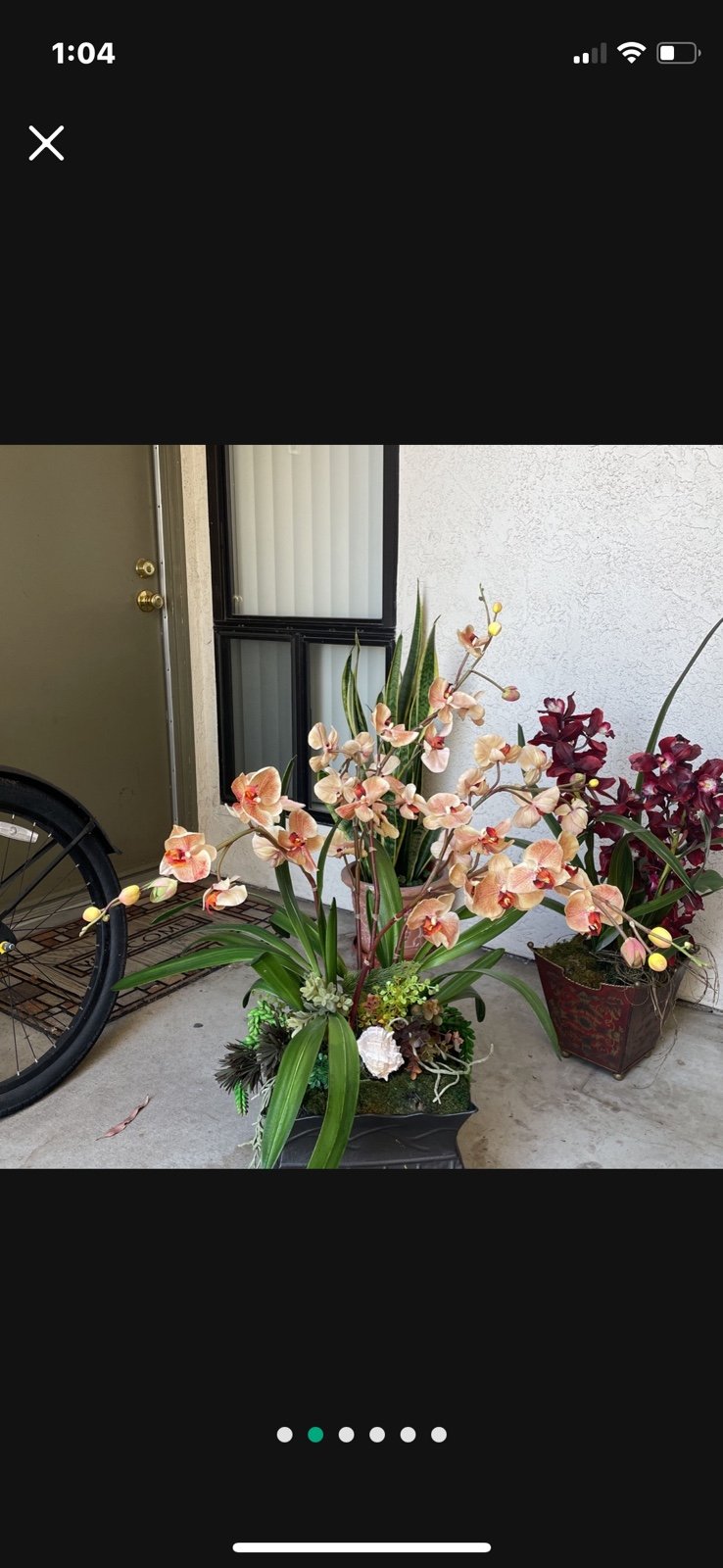 Fake, life like orchid plant