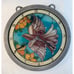 Vintage Westclox Quartz Stained Glass Hanging Clock Bird and Flowers (Works)
