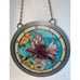 Vintage Westclox Quartz Stained Glass Hanging Clock Bird and Flowers (Works)