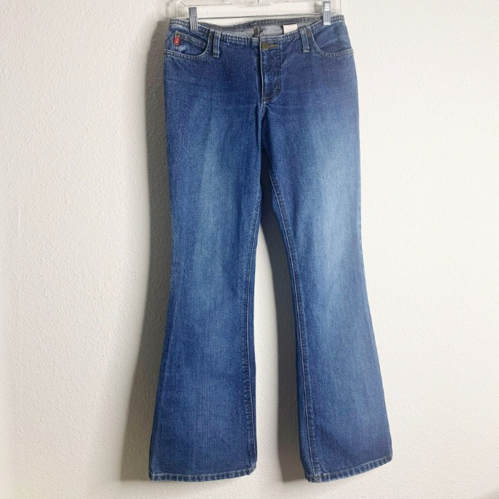 Vintage Y2K Low Rise Wide Leg Denim Jeans