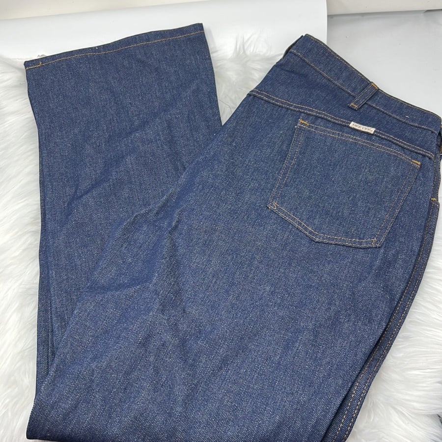 Dee Cee Jeans Men Size 38 Cotton Polyester Blue Denim Washington Mfg co Flare