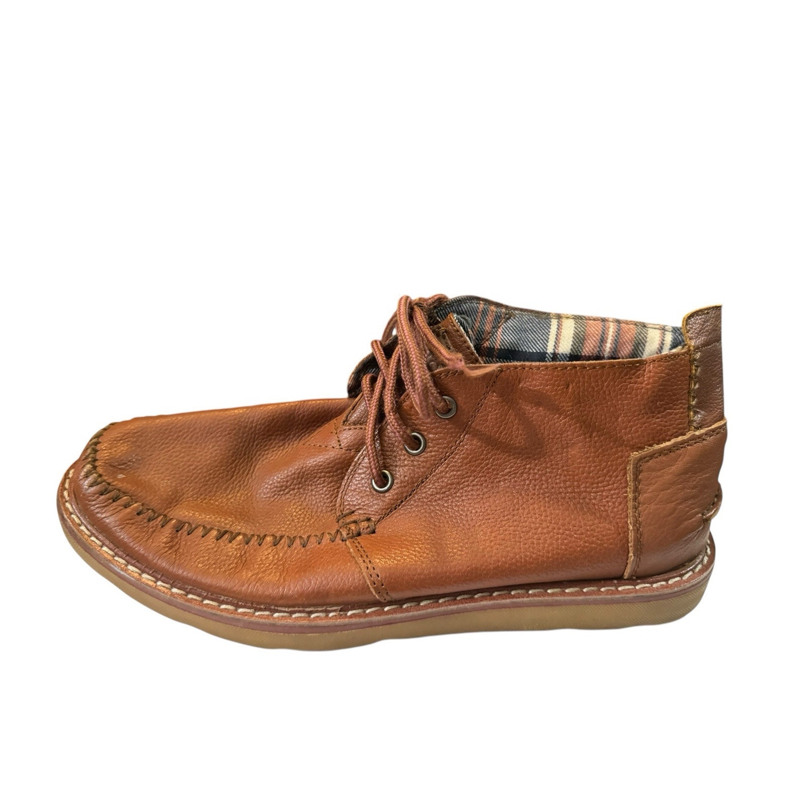 Toms Desert Chukka Brown Leather Men USA Size 9.5