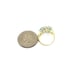 14K Yellow Gold Ring Size 6.5 Blue Topaz Diamond