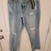 Express NWT mid-rise cropped DISTRESSED size 14