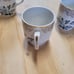 Woods England Rose Porcelain Coffee Cups and Plate Set