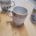 Woods England Rose Porcelain Coffee Cups and Plate Set