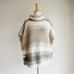 Chunky Knit Sea Color Turtleneck Poncho | Best Fit S/M