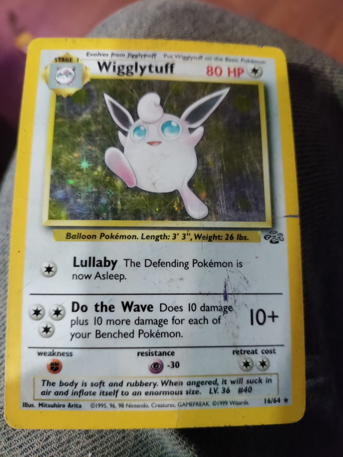 Wigglypuff first edition Pokemon card