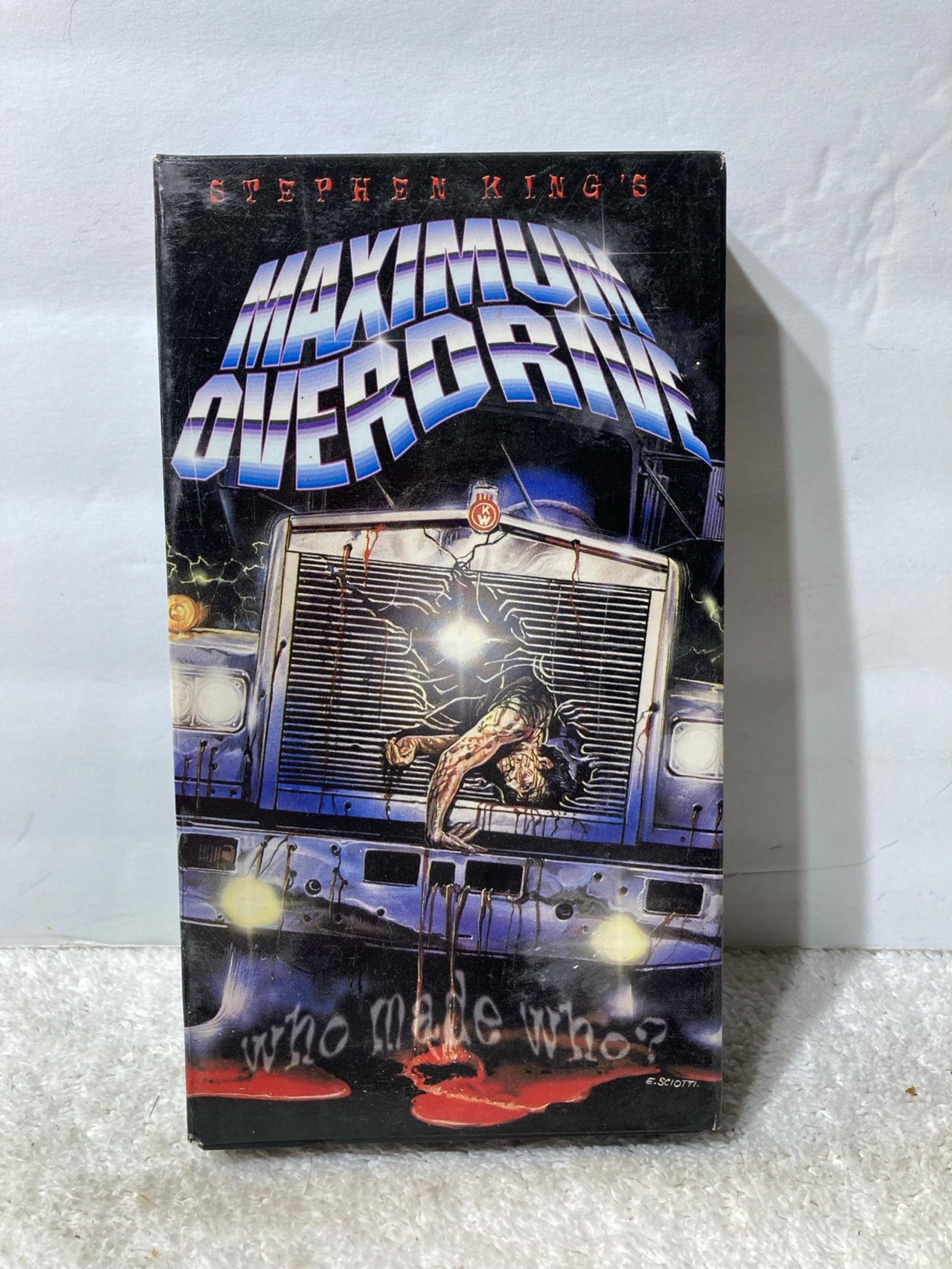 Maximum Overdrive VHS Stephen King Anchor Bay Emilio Estevez RARE Horror T33