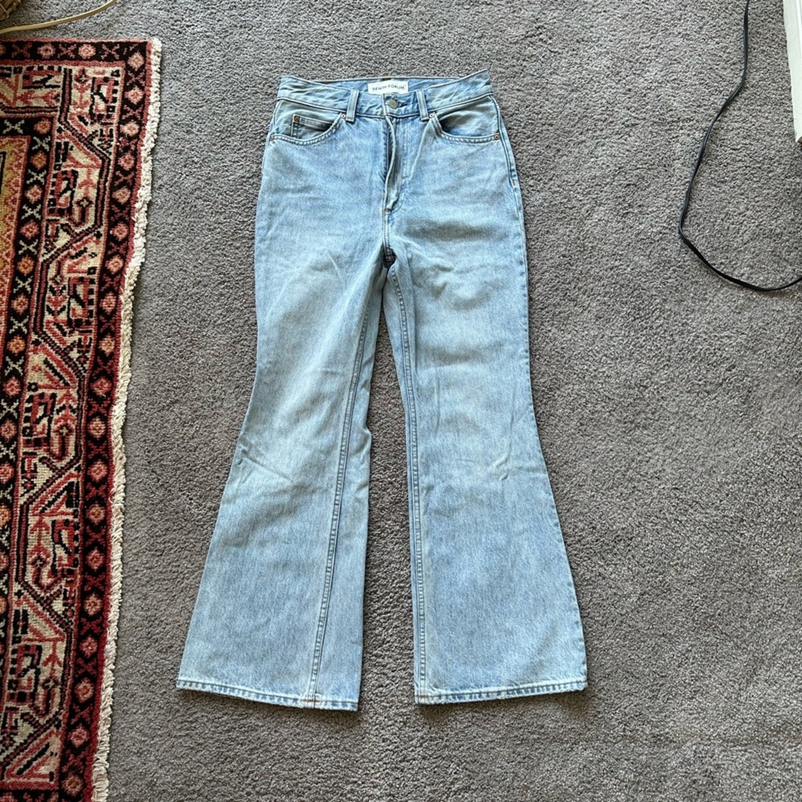 Denim Forum The Marlene 60s High Rise Flare Jeans