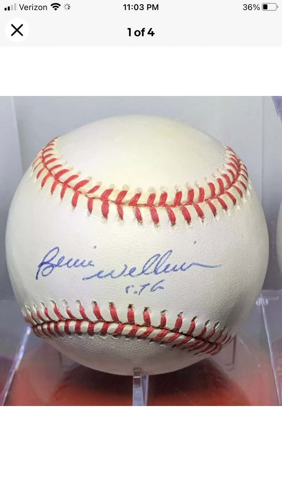Bernie Williams Signed Baseball with Steiner COA