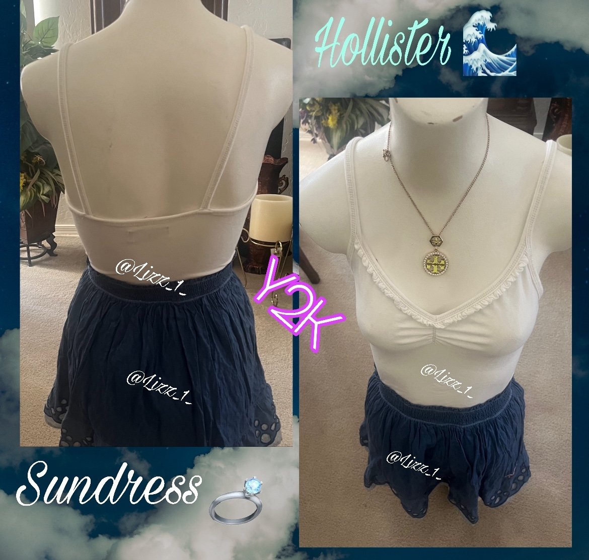 Y2K Hollister high waisted boho dress❣️