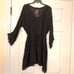 EUC Johnny Was Eyelet Mini Dress with Pockets Black Size Small