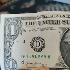 Awesome serial number on bill