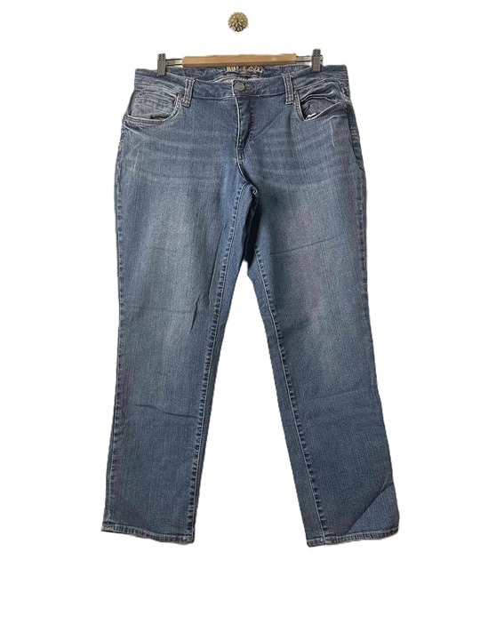 Kut From The Kloth Jeans Womens Size 14W Light Wash Blue Stretch Straight Denim