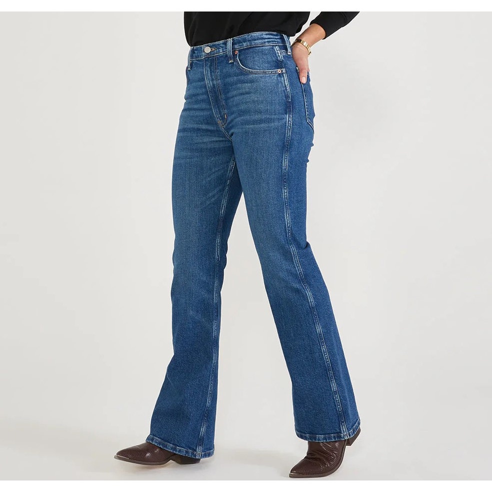 Women's ÉTICA NWT Anya Modern Flare Wetlands Blue Jeans 25/0
