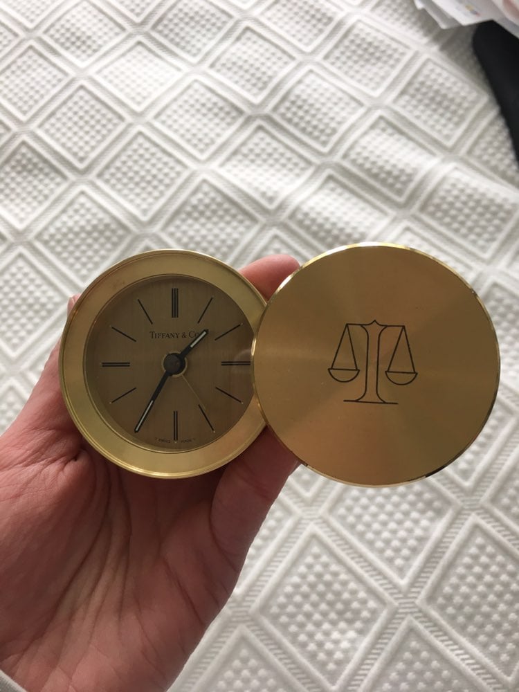 Tiffany and Co. Swivel Lid Alarm Clock