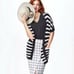 CABI | Striped Knit Oversized Button Front Whistle Cardigan Women’s Size Small
