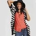 CABI | Striped Knit Oversized Button Front Whistle Cardigan Women’s Size Small