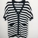 CABI | Striped Knit Oversized Button Front Whistle Cardigan Women’s Size Small
