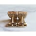 Tiger's Eye Gold Tone Mesh Metal Cufflinks Vintage 1970's
