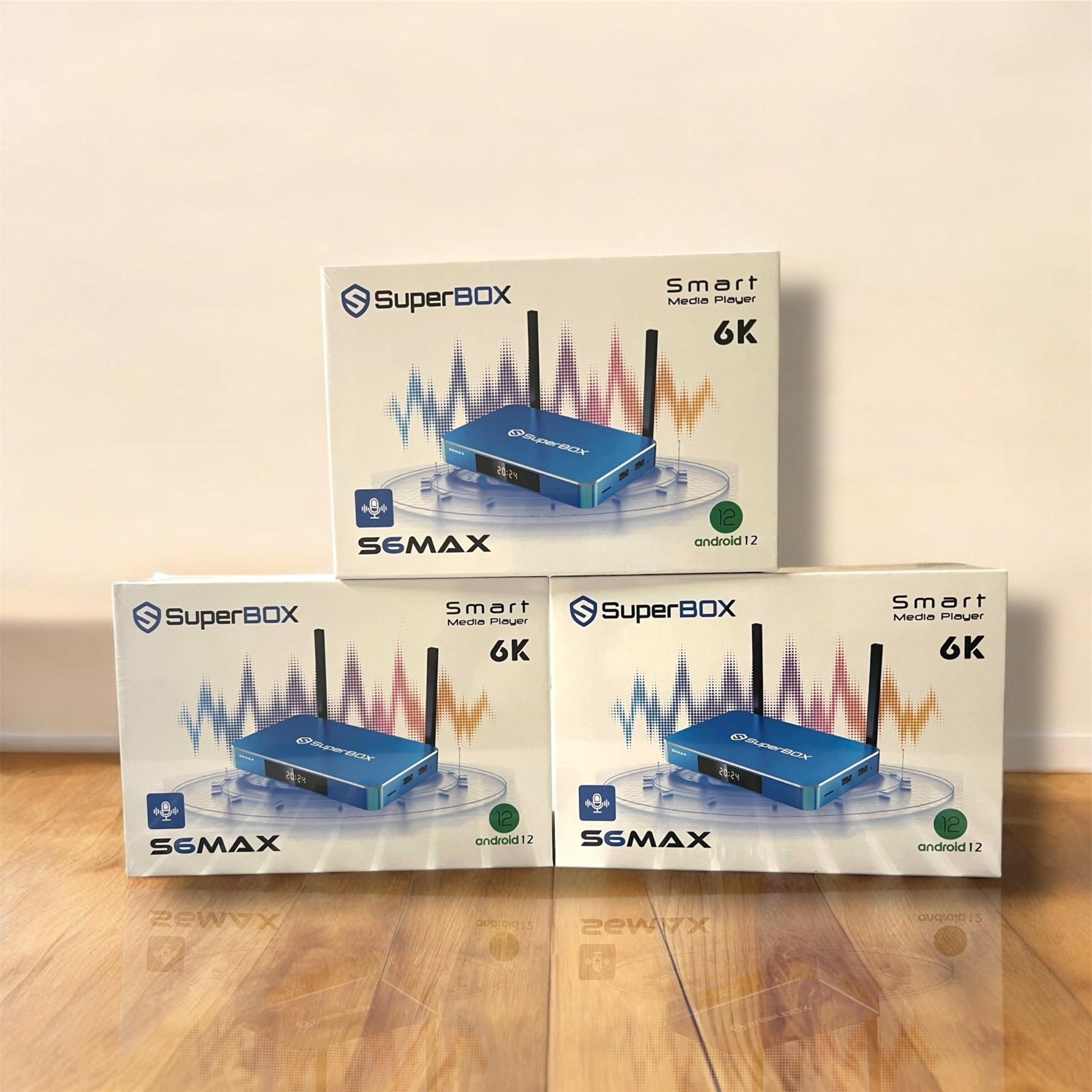 NEW 2025 Model-SuperBox S6 Max, 6K UltraHD, 64Gb Storage with 4Gb RAM