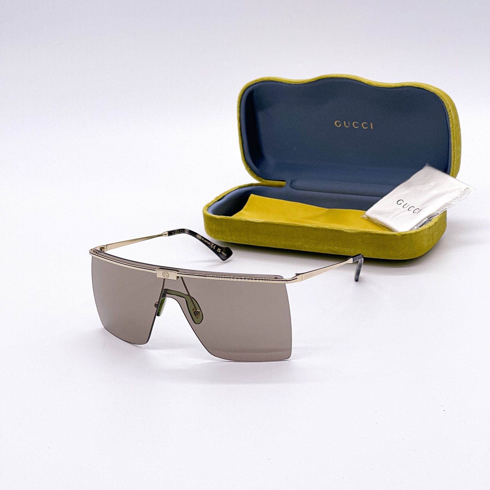 NEW GUCCI SUNGLASSES GG1096S 002 UNISEX SHIELD GUCCI EYEWEAR