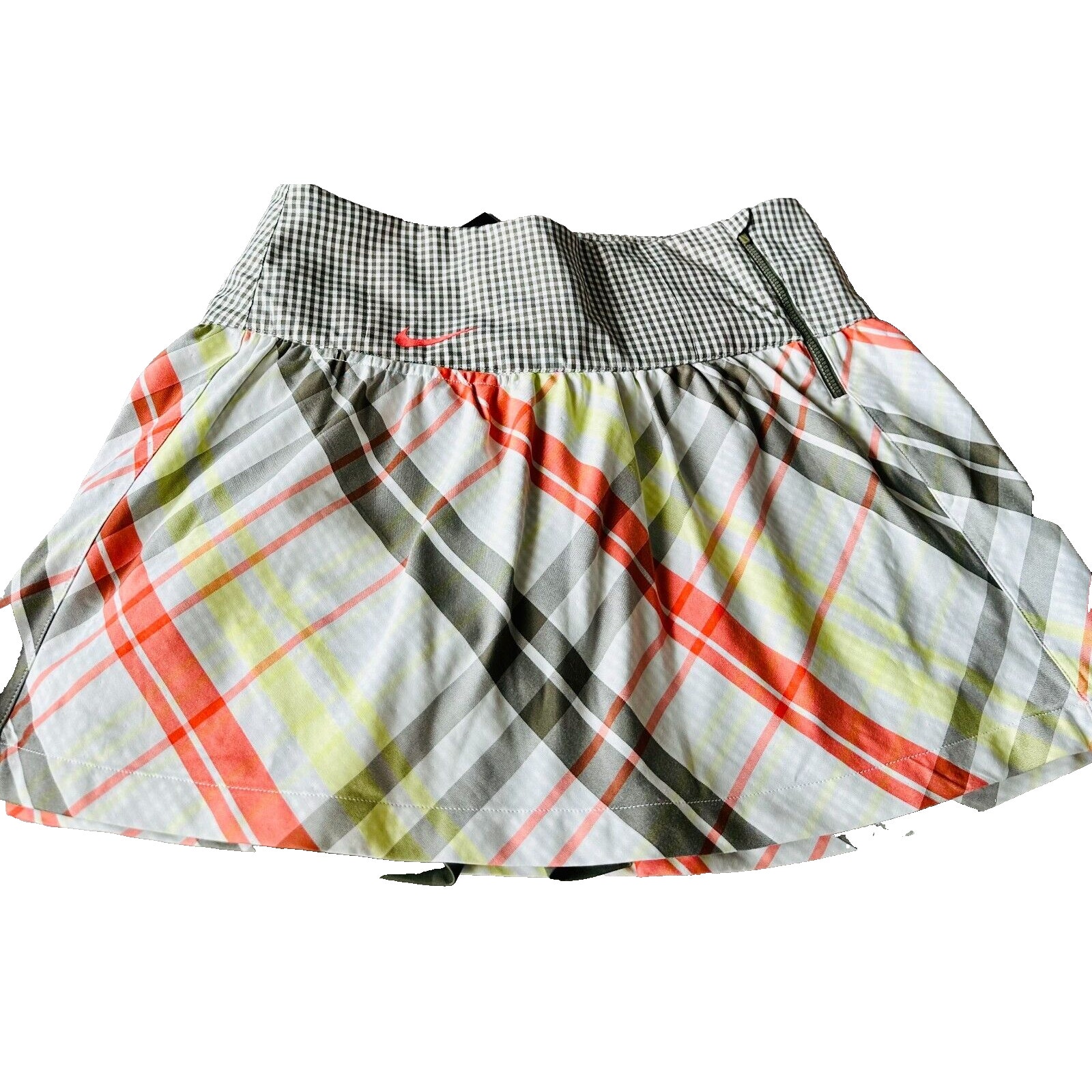 Nike Plaid Skirt Skort Golf Pickleball Womens Size 8 NWT