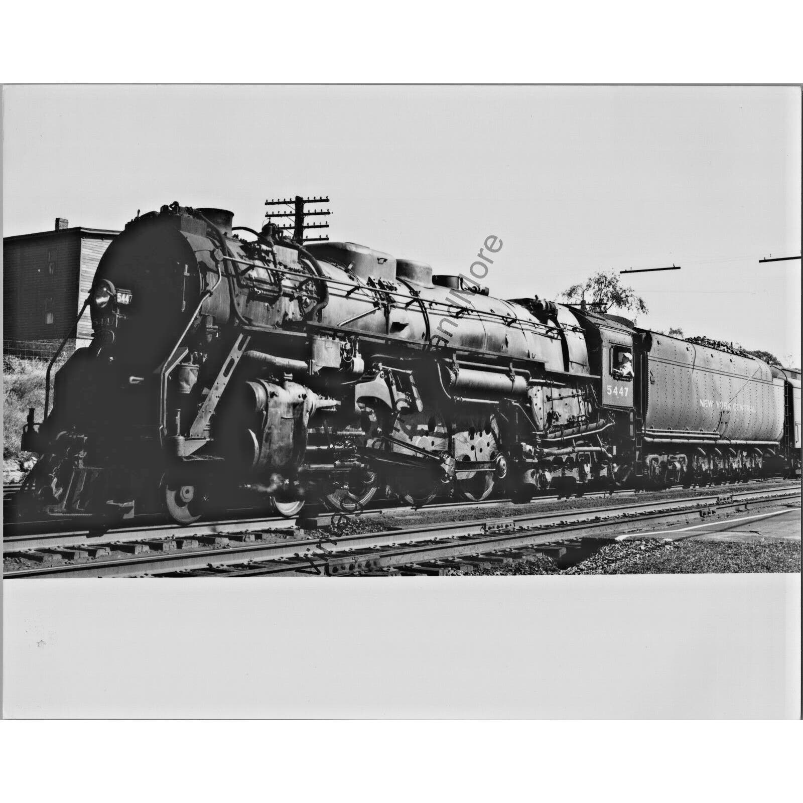 VTG 1951 New York Central 5447 Steam Locomotive Nelliston, NY Real Photo T1-21