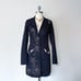 nolita black y2k floral embroidered button down coat womens Large