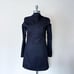nolita black y2k floral embroidered button down coat womens Large