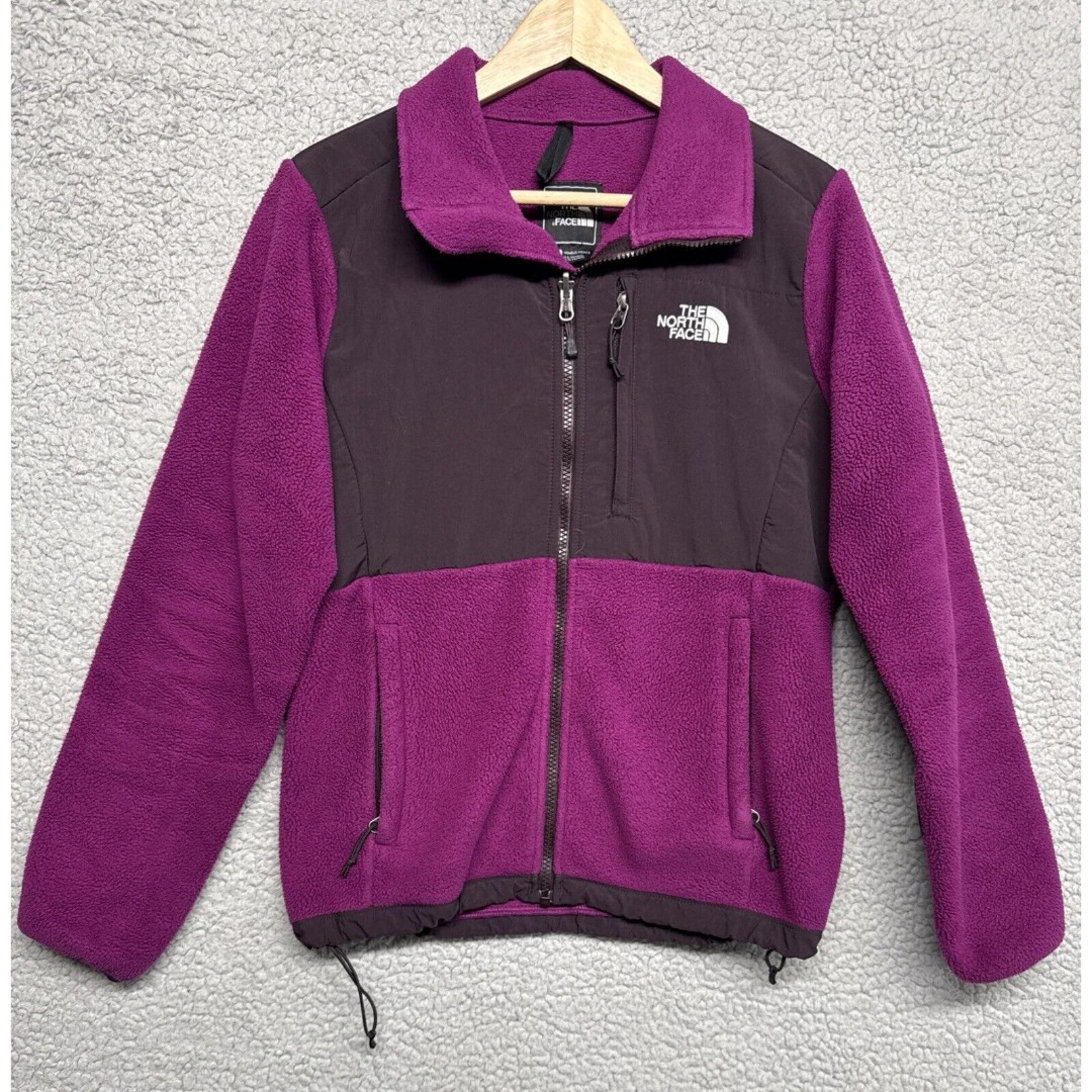 Womens The North Face Denali Jacket Size S/P Magenta Fleece Full Zip Coat.