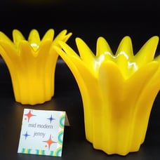 VINTAGE HTF MURANO SUNFLOWER VASES