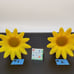 VINTAGE HTF MURANO SUNFLOWER VASES