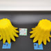VINTAGE HTF MURANO SUNFLOWER VASES