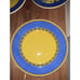 Furio La Primula 4 Piece Yellow & Blue Floral DINNER PLATE SET! Made in Italy
